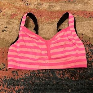 Lululemon Athletica Pink and Black Sports Bra